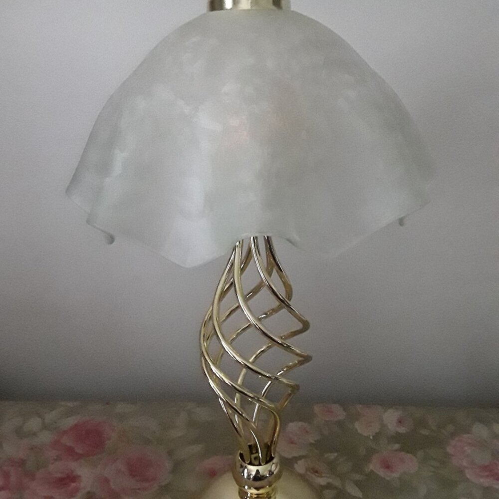 PARTYLITE Glass and Metal Candle Holder